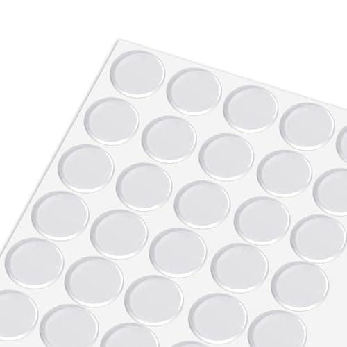 Image of Glass Top Bumpers Premium Self Adhesive Clear Soft Glass Table Top Bumper Silicone Adhesive Furniture Bumpers Round Rubber Pads for Glass Table Top Spacer (Round 20mm x 2mm, 36 PCS)