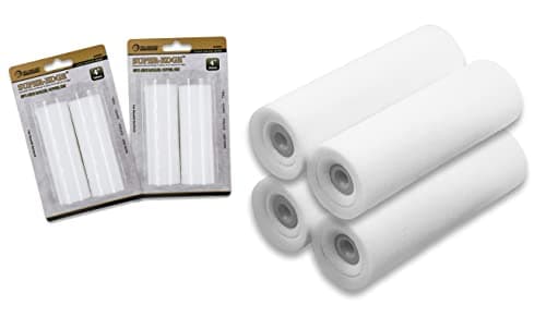 Image of ROLLINGDOG 4" (100mm) Mini Foam Small Paint Roller Covers High Density Gloss Concave Roller Sleeves for Painting on Smooth Surfaces(Pack of 4)