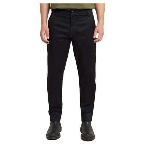 Image of G-STAR Men's Morry Tapered Chino, Black (dk black D26400-C105-6484), 35W / 32L