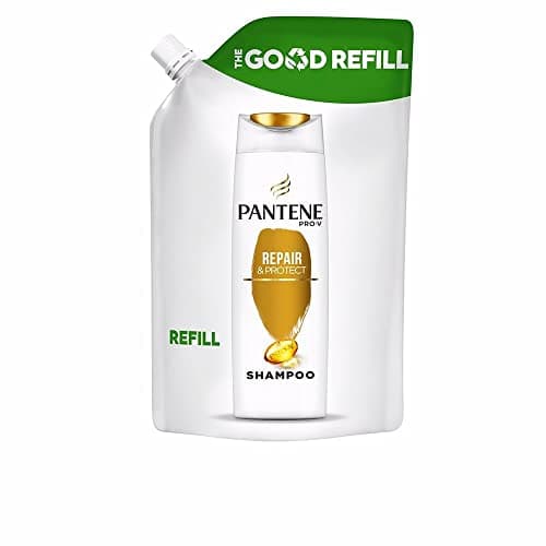 Image of Pantene Repair & Protect Silicone-free Shampoo for Damaged Hair in a Refill Pouch, Sustainable Gift Set with 60% Less Plastic, Instantly Reverses Signs of Damage, 480 ml