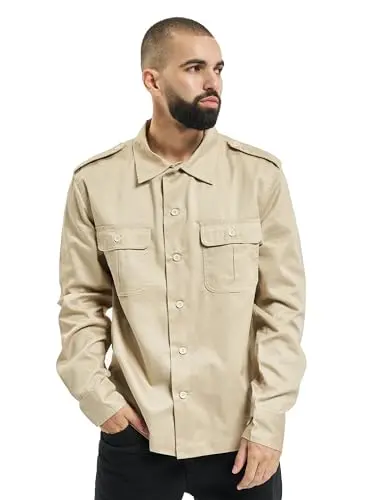 Image of Brandit US Shirt Long Sleeve, color: beige, size: 4XL