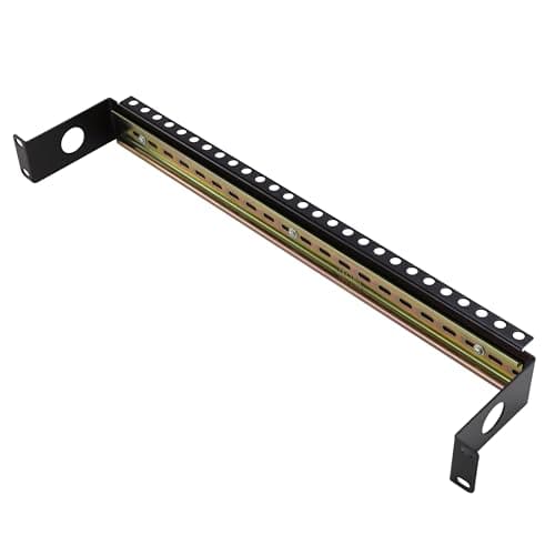 Image of 1U DIN Rail Bracket for 19 Inch Data Networking Rack Cabinet Mount Accessories