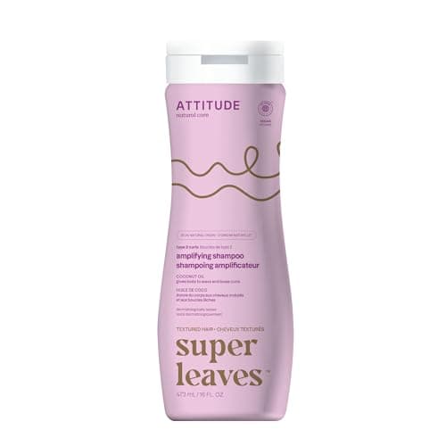 Image of ATTITUDE Amplifying Shampoo for Curly Hair with Coconut Oil, EWG Verified, Vegan and Naturally Derived Ingredients, 2a, 2b, 2c Curl Type, Gives body to Curls, 473 mL
