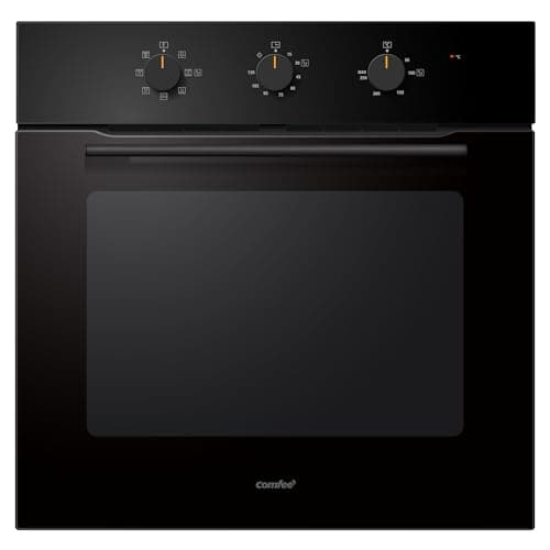 Image of COMFEE' 60L, 60cm Wide, Single Electric Built-in Fan Oven, 8 Function with Air Fry, Multiphase Cooking and Easy Cleaning Removable Door, Color Black - CBO60M80M1-BK