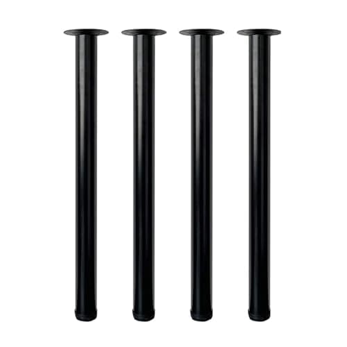 Image of Jahof Adjustable Table Legs 70 cm, Metal Furniture Legs Dining Table, Office Desk, Workbench, Ø50mm, Set of 4, (70cm, Black)