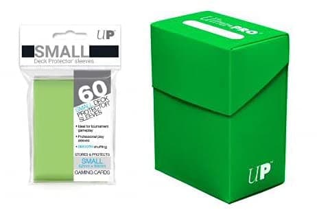 Image of Ultra Pro Deck Box + 60 Small Size Protector Sleeves - Light Green - Lime Green - Yu-Gi-Oh! - Japanese Mini