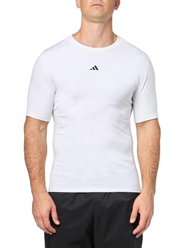 Image of adidas Men's Techfit Compression Training T-Shirt, White, XS