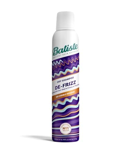 Image of Batiste Dry Shampoo De-Frizzing 200ml, Hair Benefits Smooths Frizzy Flyaway Hair, No Rinse Spray to Refresh Hair in Between Washes