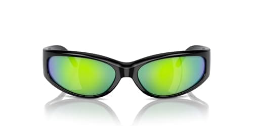 Image of Arnette Catfish Sunglasses, Black Frame with Green Mirror Lenses, Girl Skateboards Edition