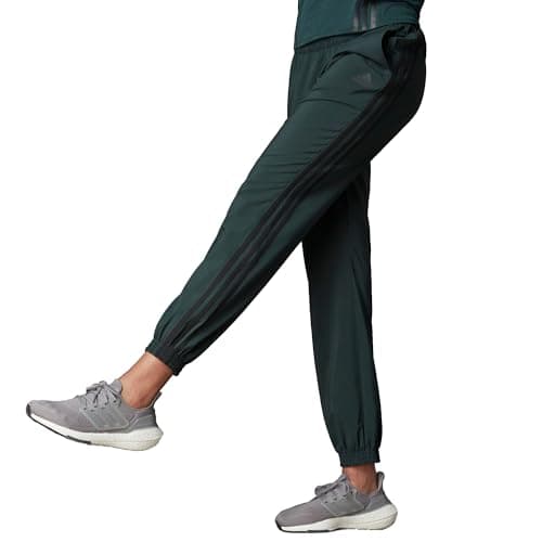 Image of adidas Women's Trainicons 3-Stripes Woven Joggers, Shadow Green, S