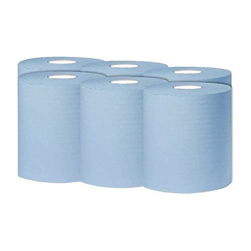 Image of 2Work 1-Ply Centrefeed Roll 300m Blue (Pack of 6) KF03803