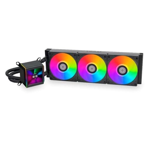 Image of Lian Li Galahad II LCD Performance 360mm ARGB CPU Water Cooler - Black with High-Resolution LCD Display and Advanced Cooling