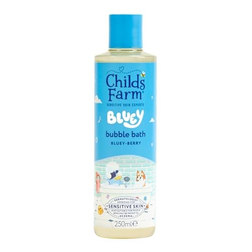 Image of Childs Farm Kids Bluey Bubble Bath, Bluey-Berry | Gently Cleanses & Soothes | Suitable for Dry, Sensitive Skin, 250ml