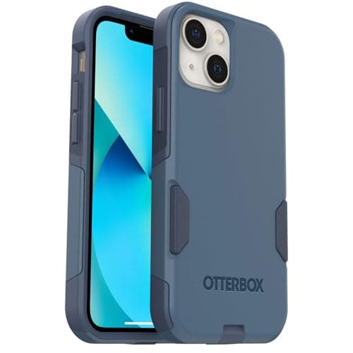 Image of OtterBox iPhone 13 Mini & iPhone 12 Mini (Only) - Commuter Series Case - Rock Skip Way (Blue) - Slim & Tough - Pocket-Friendly - with Port Protection - Non-Retail Packaging