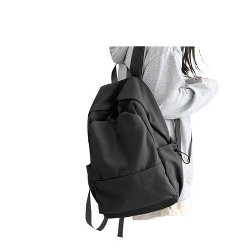 Image of HYC00 School Backpack Womens Causal Travel School Bag for Teenage Girls Boys Secondary Backpack Lightweight 14 Inch Laptop Rucksack Bag for Women Casual Daypack Bookbag for Daily College Work, Black