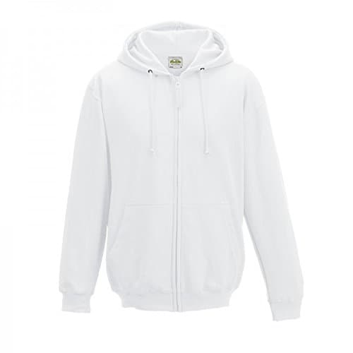 Image of AWDis Just Hoods Men's Zoodie Hoodie, White (Arctic White), Large