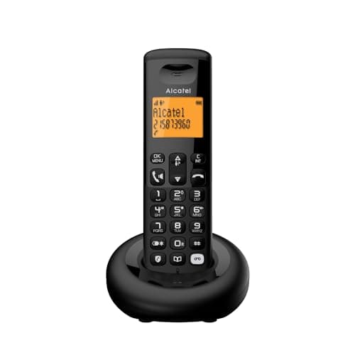 Image of ALCATEL E260 SVoice - DECT Cordless Phone with Answering Machine - Compact Design - Large Backlit Display - Handsfree - Unwanted Call Blocking - Black
