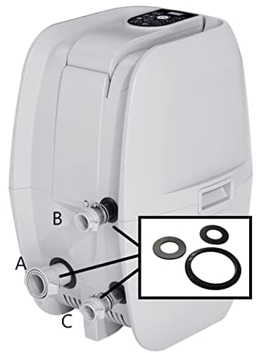 Image of HeadSeal™ Silicone A, B & C Seal Set – Precision Coupler Replacement seal Repair Kit for Lay-Z-Spa & SaluSpa AirJet Heater pumps – Enhances Durability & Performance.