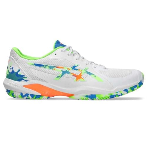 Image of ASICS 1041A497-100 Solution Swift FF 2 Padel L.E. Men White/Green Gecko UK 10.5