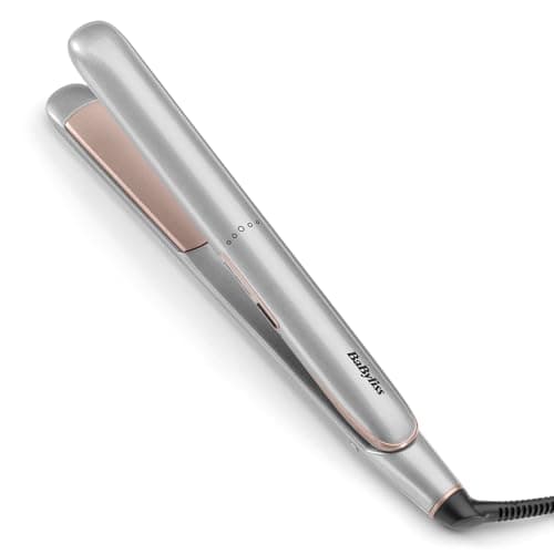 Image of BaByliss Cosmos Hair Straighteners - NEW 2025, Ceramic Smooth-Glide Technology, 3 Heat Settings 180-235°C, Worldwide use, Silver, ST260U