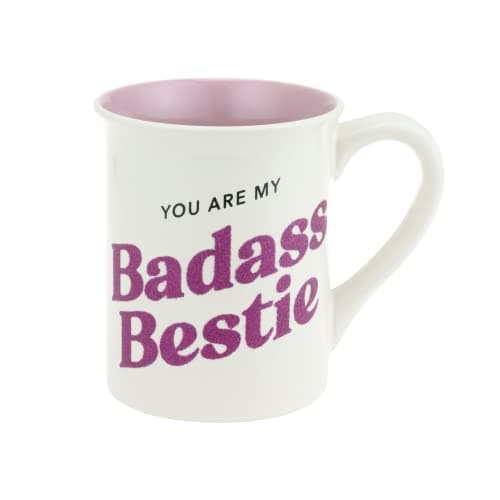Image of Enesco Our Name is Mud Badass Bestie Mug, 16 oz.