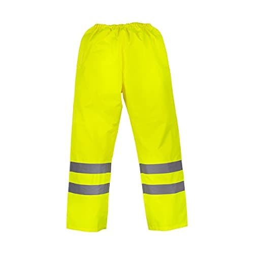 Image of Yoko Mens Hi-Vis Waterproof Contractor Trousers (XL) (Hi-Vis Yellow)