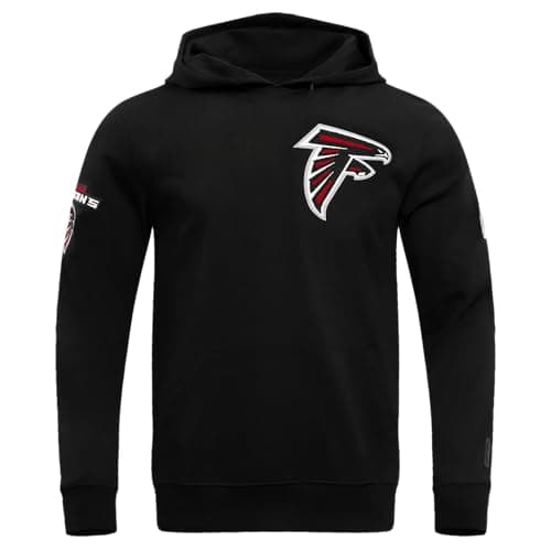 Image of Pro Standard Mens NFL Atlanta Falcons Classic Chenille Pull Over Hoodie Black 2Xl