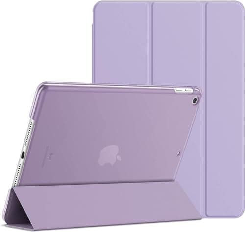 Image of Case For iPad Air 3rd Generation(2019) Air3 & iPad Pro 10.5-inch(2017)Pro10.5-Slim Lightweight, Shell Stand Cover With Translucent Frosted Back Protector For iPad 10.5"(Auto Wake/Sleep) (Light Purple)