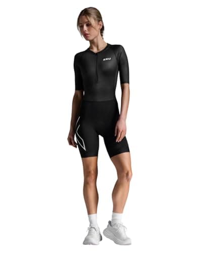 Image of 2XU Women's Core Sleeved Trisuit - Black/White - Medium