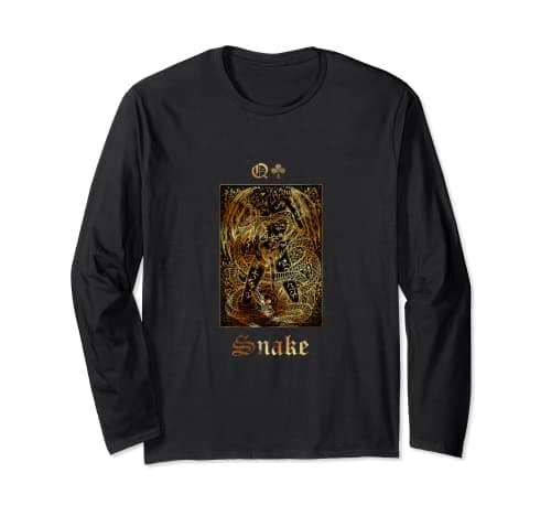 Image of Aesthetic Anime Snake Tarot Card For Men And Manga Lover Long Sleeve T-Shirt