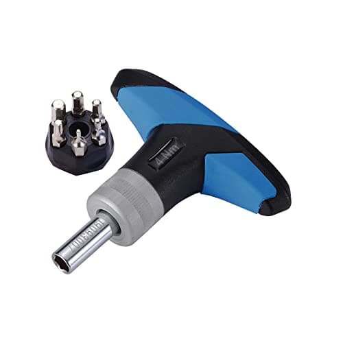 Image of BBB Cycling Bike Torque Wrench Spanner I 5 Hex Key Set Mini Torque Wrench I T25 Torx Hand Tool I TorqueFix BTL-119, Schwarz/Blau