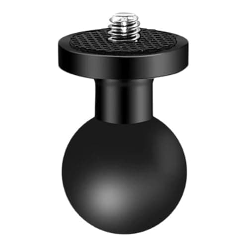 Image of 1 Inch / 25mm Tripod Ball Head Joint Mount Adapter with 1/4" Male Screw Thread Compatible with RAM Mounts