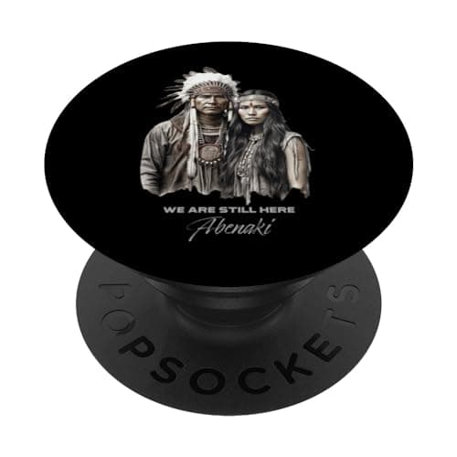 Image of Abenaki Tribe We Are Here Native Indian Pride Warrior Couple PopSockets Swappable PopGrip