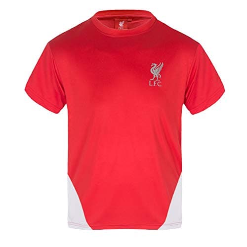 Image of Liverpool FC T-Shirt Boys Poly - Official Gift - Red White 6-7 Years