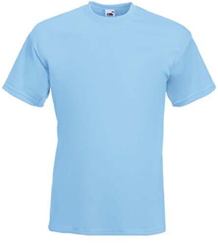 Image of Fruit of the Loom Men's Super Premium Short Sleeve T-Shirt, Sky, X-Large