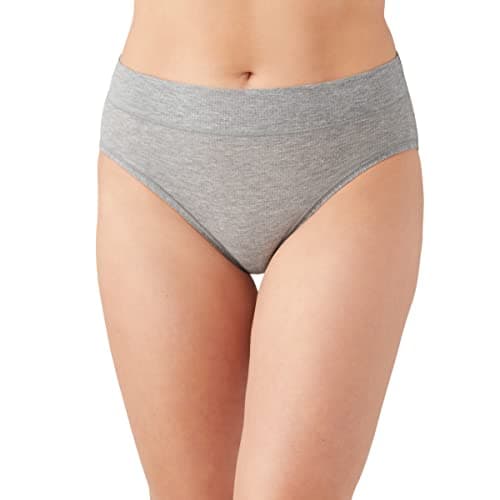 Image of Wacoal Women's Balancing Act Hi Cut Brief Panty, Grey Heather, XL
