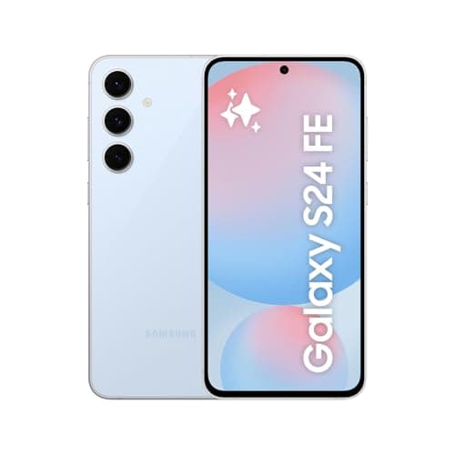 Image of Samsung Galaxy S24 FE, AI Smartphone, Android, 8GB RAM, 128GB Storage, 50MP Camera, Long Battery Life, Unlocked, Blue, (UK Version) (Renewed)