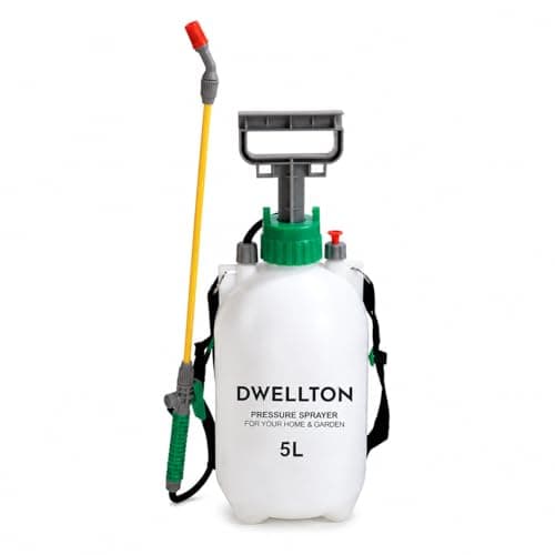 Image of UTTAM Pressure Sprayer for Gardening, Pump Action Garden Sprayer with Plastic Lance, Easy Use for Watering & Distributor of Plant Feed, Fertiliser, Weed Killer, Insecticides, Pesticides (5 Litre)