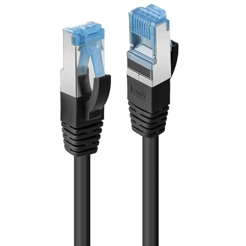 Image of Lindy 1.5m CAT6a S/FTP LS0H Snagless Gigabit Ethernet Cable, Black