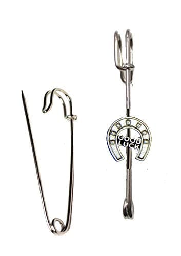 Image of Good Luck Horse Shoe PT14 Tibetan Silver Scarf , Brooch and Kilt Pin Pewter 3" 7.5 cm POSTED BY US GIFTS FOR ALL 2016 FROM DERBYSHIRE UK