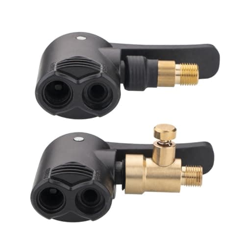 Image of 2 Pack Dual Head Bike Track Pump - Multi-use Connector Head Pump Valve Adapter for Mountain & Road Bike Accessories