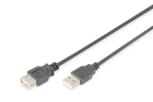 Image of DIGITUS 5m Length USB 2.0 A Male - A Female Extension Cable - Black
