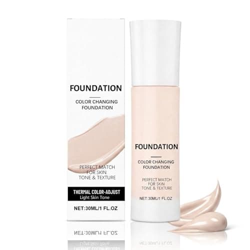 Image of Luxe Color Changing Foundation for Mature Skin - Lightweight Buildable Color Correcting Foundation, Hydrating Liquid Foundation for Even Skin Tone, Medium Coverage, Long-Lasting Natural Dewy (Light)