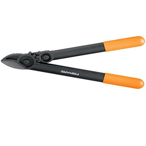 Image of Fiskars PowerGear Loppers Anvil (S) L31, Patented Mechanism PowerGear II, Cutting diameter: 3.5 cm, Hardened steel blades with non-stick coating, Length: 39 cm, Black/Orange, 1000581