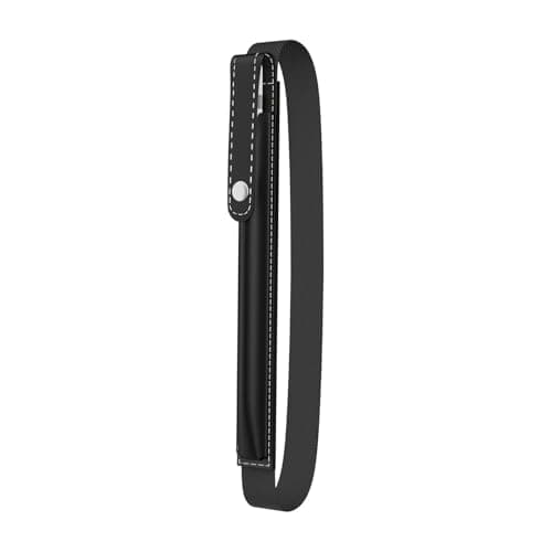 Image of MoKo Pencil Holder for Apple Pencil Pro, Apple Pencil 1st/2nd Generation, Apple Pencil (USB-C), PU Leather iPad Pencil Sleeve Pouch with buckle & Elastic Band attach to iPad Case, Black