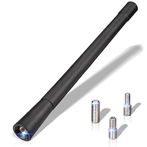 Image of Eightwood 17.5CM Car Radio Aerial Antenna Universal Replacement FM AM DAB Car Antenna Roof Mast Top Rod ,Screws M4 M5 M6