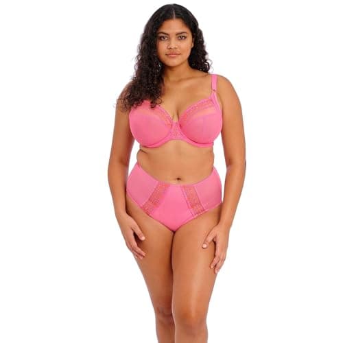 Image of Elomi Women's Matilda Plunge Bra, Sheer, Wild Cherry, 38DD