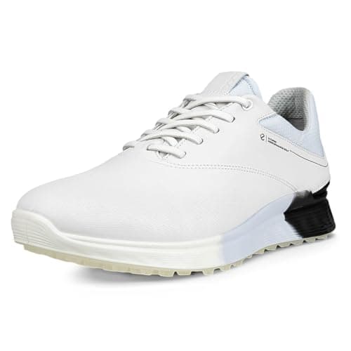 Image of ECCO Golf S Three Goretex Mens Golf Shoes 102944 White/Black/Air 60613 EU41 UK7/7.5