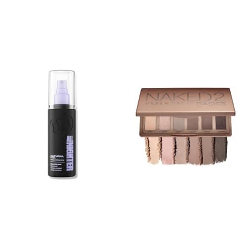 Image of Urban Decay All Nighter Setting Spray & Naked Basics 2 Eyeshadow Palette Bundle, Long-Lasting Makeup Setting Spray with Matte Neutral Eyeshadow Palette, Smudge & Fade Resistant
