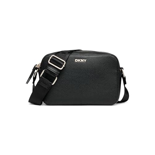 Image of DKNY Women's Tutu Double Zip Camera Bag, Black and Gold